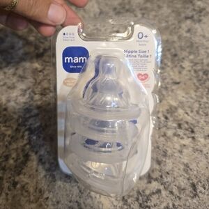New Mam Bottle Nipples Extra Slow Flow Nipple Size 1 for Newborn Babies & Older